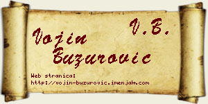 Vojin Buzurović vizit kartica